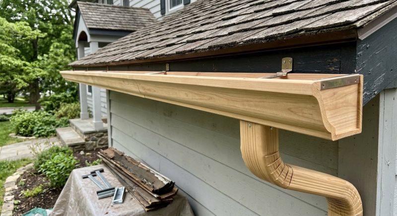 Wood Rain Gutter Installation in Mcdonough, GA