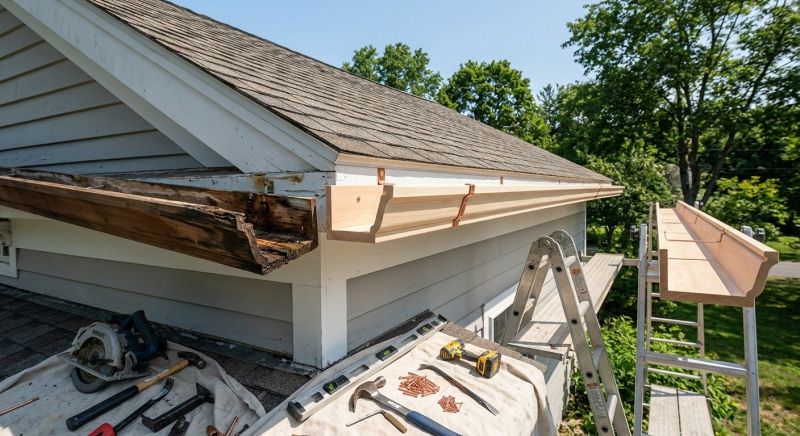 Wood Rain Gutter Installation in Mcdonough, GA