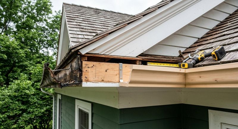 Wood Rain Gutter Installation in Clarksville, TN